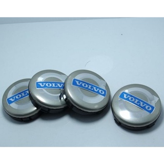 ราคาต่อ 4 ชิ้น โลโก้ดุมล้อ วอลโว่ เทา 64mm Volvo gray silver XC60 V70 S60 XC90 S80 V40 XC70 V50 Wheel Center Hub Caps