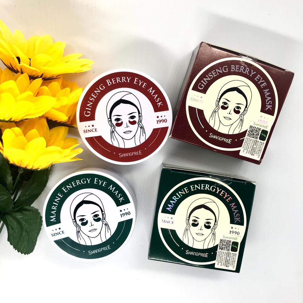Shangpree Eye Mask (แผ่นมาสก์ใต้ตา) สูตรสีแดงและสีเขียว 30คู่