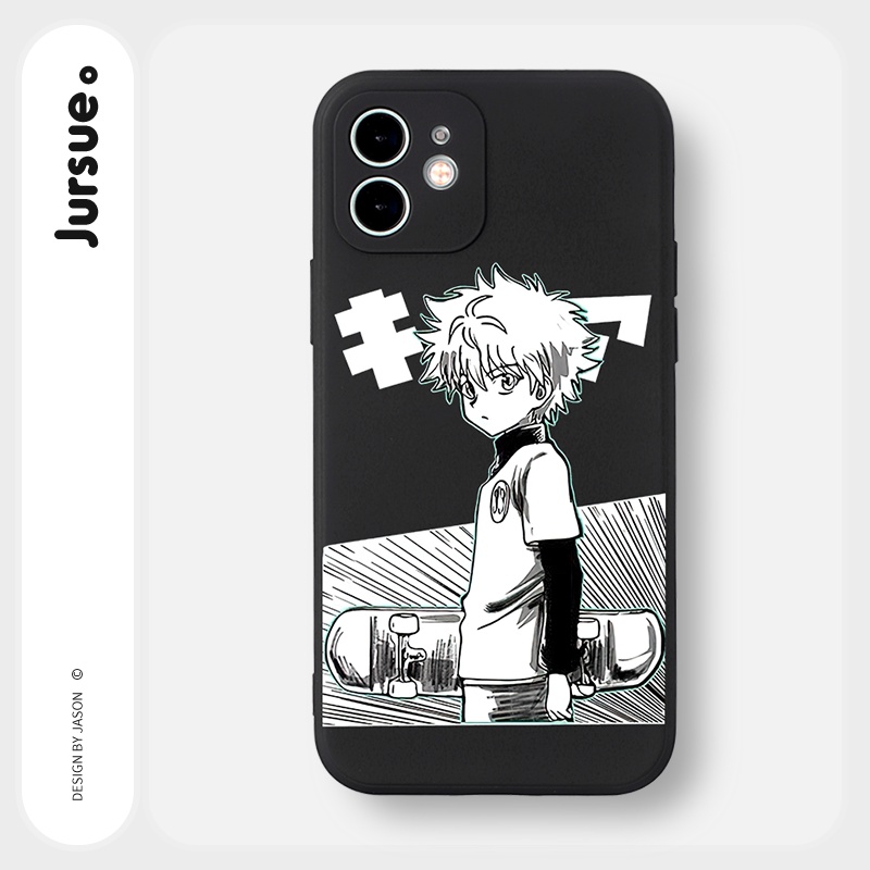 JURSUE เคสไอโฟน เคสซิลิโคนนุ่มขอบเหลี่ยมกันกระแทกการ์ตูนอนิเมะตลก เคสโทรศัพท์ Compatible for iPhone 17 Air 16 15 14 13 12 11 Pro Max SE 2020 X XR XS 8 7 Plus พลัส Y2139