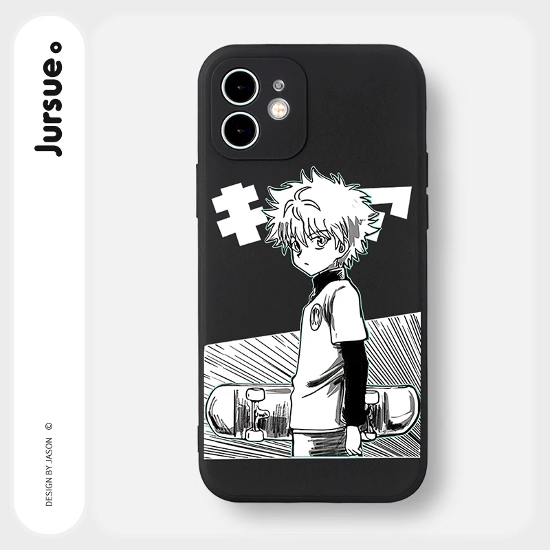 JURSUE เคสไอโฟน เคสซิลิโคนนุ่มขอบเหลี่ยมกันกระแทกการ์ตูนอนิเมะตลก เคสโทรศัพท์ Compatible for iPhone 17 Air 16 15 14 13 12 11 Pro Max SE 2020 X XR XS 8 7 Plus พลัส Y2139