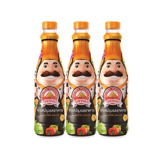 ภูเขาทอง ซอสปรุงรสอาหาร 700 มล. x 3 ขวด Golden Mountain Food Sauce 700ml x 3 bottles