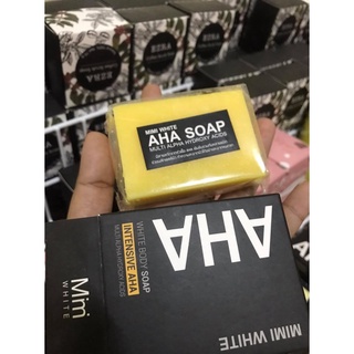 สบู่หัวเชื้อ AHA Mimi White ขนาด 70 กรัม ราคาถูก ราคาส่ง ส่งฟรี!