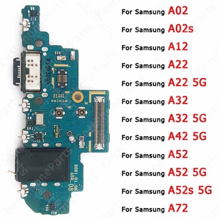 แท้ บอร์ดชาร์จ Usb อะไหล่ชิ้นส่วน สําหรับ Samsung Galaxy A02 A02s A12 A22 A32 A42 A52 A52s A72 5G