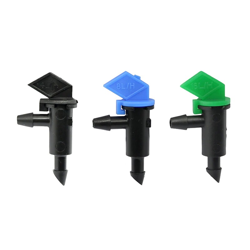 4l/8l/16l Dripper รดน้ําสวนกระถางต้นไม้ชลประทาน 1/4 นิ้วหัวฉีด 10 ชิ้น