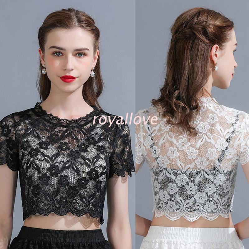 Royal ปกเสื้อเชิ้ตปลอม ลูกไม้ ลายดอกไม้ น่ารัก ถอดออกได้ แฟชั่นฤดูร้อน สําหรับเด็กผู้หญิง