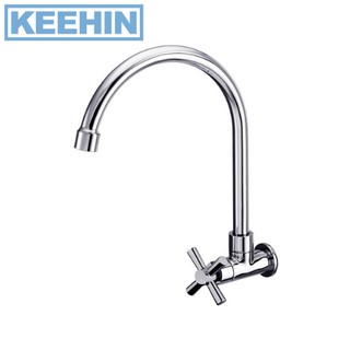 EC-01-531-50 ก๊อกซิงค์เดี่ยว ติดผนัง KARAT FAUCET Wall Mounted Kitchen Sink Cold Water Faucet series ALPHA