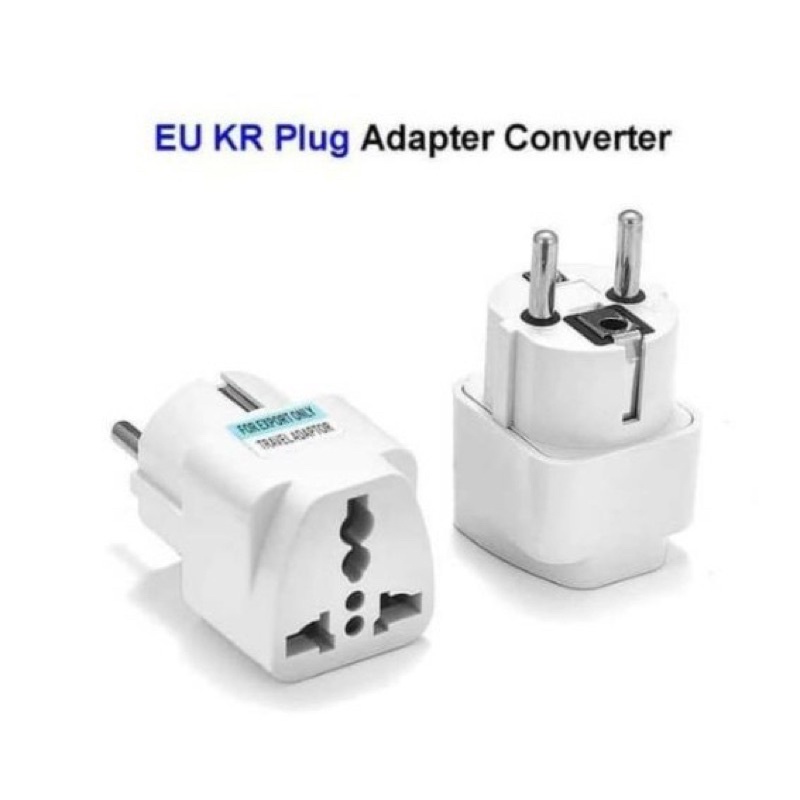 3-Prong ถึง 2-Prong Over Plug Universal Travel Adapter