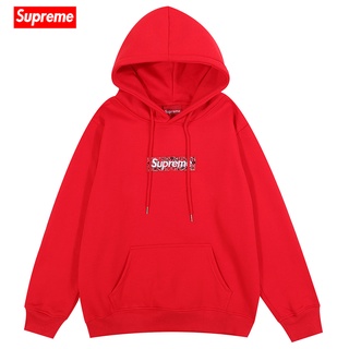 Supreme ของแท้ 100% เสื้อกันหนาว มีฮู้ด ผ้าฟลีซ ปักลายตัวอักษร ให้ความอบอุ่น ขนาดใหญ่ ลําลอง แนวสตรีท สําหรับผู้ชาย และผู้หญิง