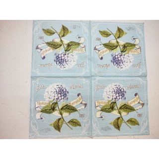 กระดาษ napkins ขนาด 33 x 33 cm สำหรับงาน decoupage สบู่