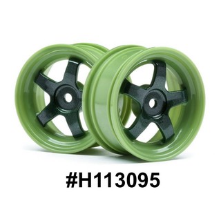 HPI 113095 WORK MEISTER S1 WHEELS GREEN 26mm (0mm OS/2pcs)