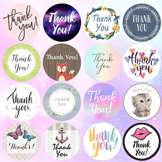 สติ๊กเกอร์ THANK YOU พร้อมส่ง สต๊อกแน่น ลายใหม่เพียบ แพ็ค110ดวง/85ดวง/64ดวง