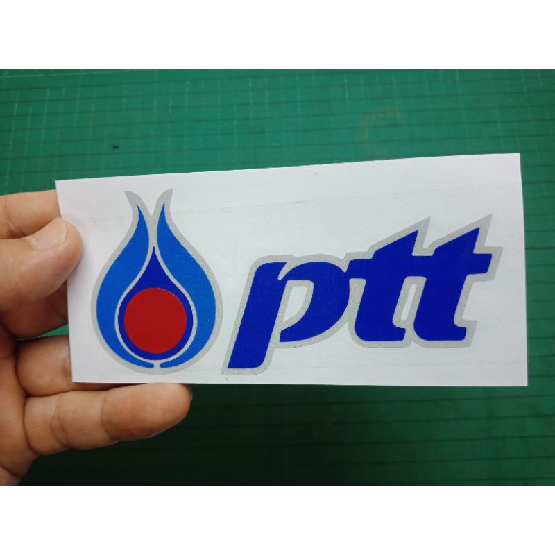 Goong Sticker PT/PTT/ปตท. สติ๊กเกอร์สะท้อนแสงเกรดสะท้อนแสง สำหรับติดตกแต่งรถยนต์/จักรยานยนต์