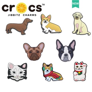 Crocs jibbitz charms การ์ตูนสัตว์เลี้ยงซีรีส์ DIY รองเท้าดอกไม้หัวเข็มขัดแฟชั่นอุปกรณ์เสริม crocs ด้านบนตกแต่งหัวเข็มขัด