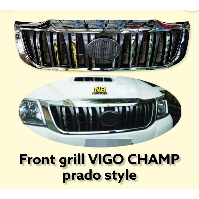 กระจังหน้า vigo champ ลายพลาโด้ แนวตั้ง กระจังหน้าแต่ง vigo 2011 2012 2014 front grill vigo champ pr