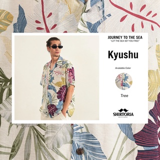 Shirtoria Hawaii-ลาย Kyushu เสื้อเชิ้ตแขนสั้นผู้ชาย non Iron