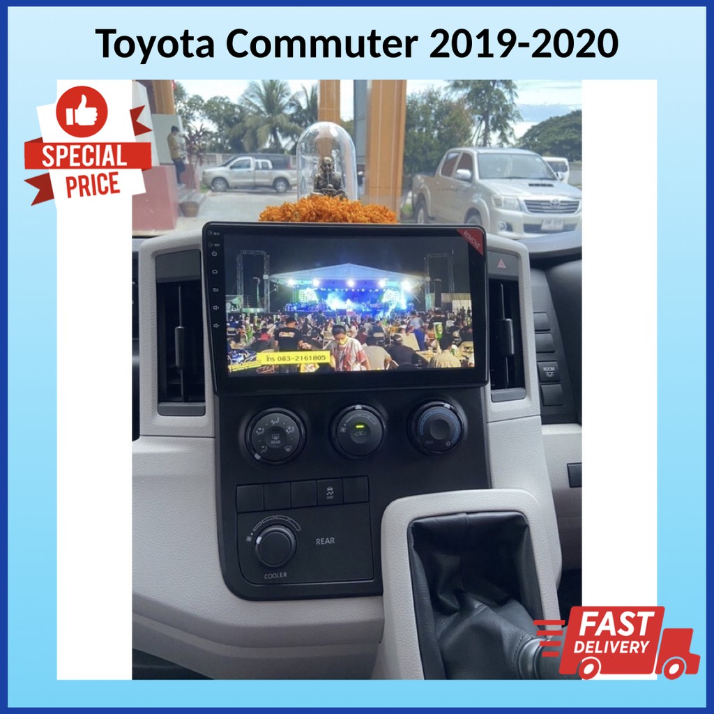 จอแอนดรอยรถตู้ toyota commuter ปี 2019-2020(ร้านมีช่างบริการนอกสถานที่ ราคาตามระยะทาง)#เครื่องเสียงรถยนต์