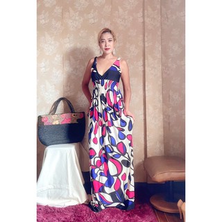 Maxi Dress คอวีหน้า วีหลัง