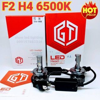 หลอดไฟ LED F2 H4  หลอดไฟหน้ารถรถยนต์ หลอดไฟรถ LED หลอดไฟหน้า led H4  LED HEADLGHT  6500K