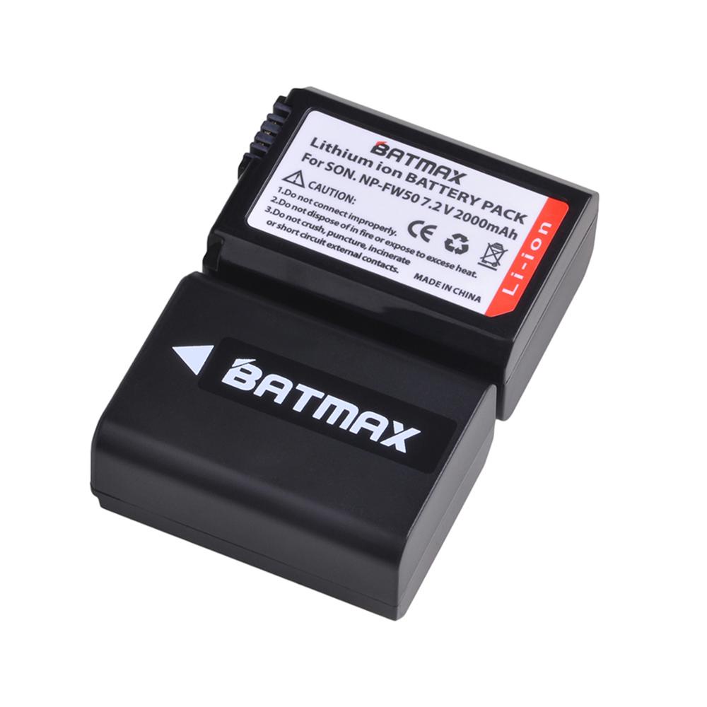 NP-FW50 - Caricabatteria USB doppio adattatore per fotocamera digitale Sony A6500, A6400, A6300, A6000, A7, A7II, A7RII, A7SII, A7S, A7S2, A7R, A7R2, A55, A5100, RX10III, RX10IV 50