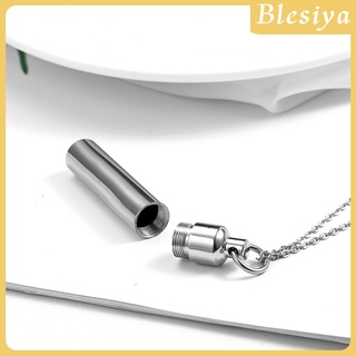 [Blesiya] สร้อยคอสแตนเลสจี้รูปทรงกระบอกเครื่องประดับ