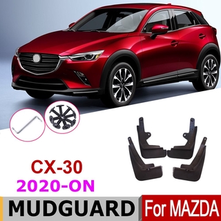 อุปกรณ์เสริมบังโคลนหน้าบังโคลนด้านหน้าด้านหลังสําหรับ Mazda Cx30 Cx-30 2020-On 4ชิ้น 2021