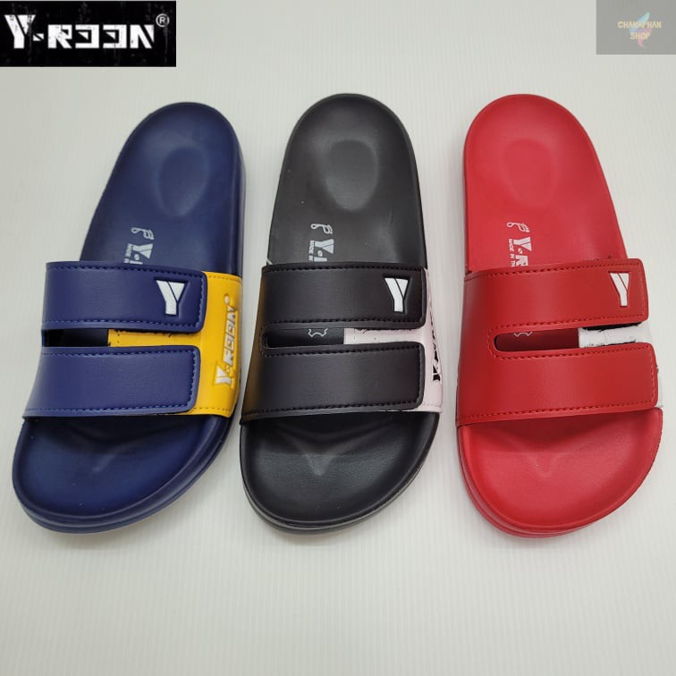 รองเท้าแตะ แบบสวม ยี่ห้อ Y-Roon รุ่น REV33-Y28L สีดำ/สีกรม/สีแดง SIZE 36-40