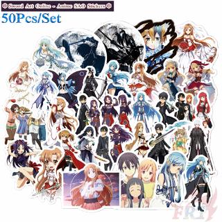 ❉ Sword Art Online - Series 01 Anime SAO สติ๊กเกอร์ ❉ 50Pcs/Set Kirigaya Kazuto Kirito Yuuki Asuna Asada Shino Mixed DIY Fashion Luggage Laptop Skateboard Doodle Decals สติ๊กเกอร์