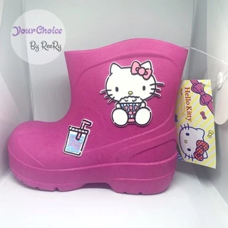 รองเท้าบูทเด็ก Hello Kitty คิตตี้ ลิขสิทธิ์แท้ รองเท้าบู๊ทเด็กผู้หญิง สีพาสเทล กันน้ำ กันฝน KTL483