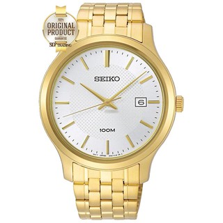 SEIKO Neo Classic นาฬิกาข้อมือผู้ชาย สายสแตนเลส รุ่น SUR296P1 - สีทอง