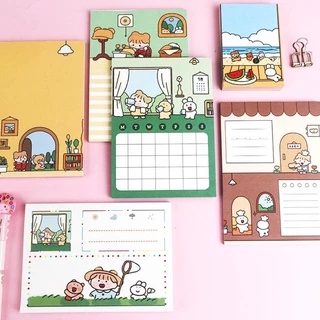 <พร้อมส่ง> กระดาษโน๊ต ❌ไม่มีกาว ลายการ์ตูน Cartoon Note Pad เล็ก/ใหญ่ กระดาษจด เมมโม สมุดโน๊ต โน๊ต
