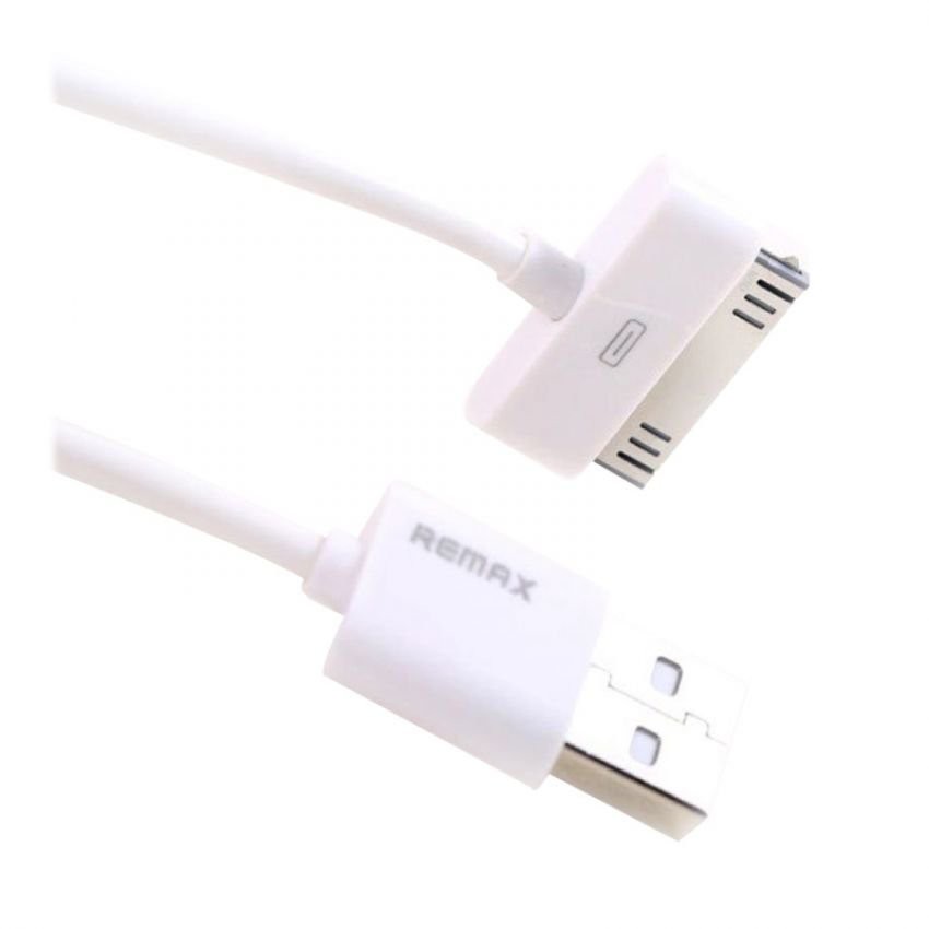 สาย USB For iphone 4 Remax USB data cable (สีขาว)