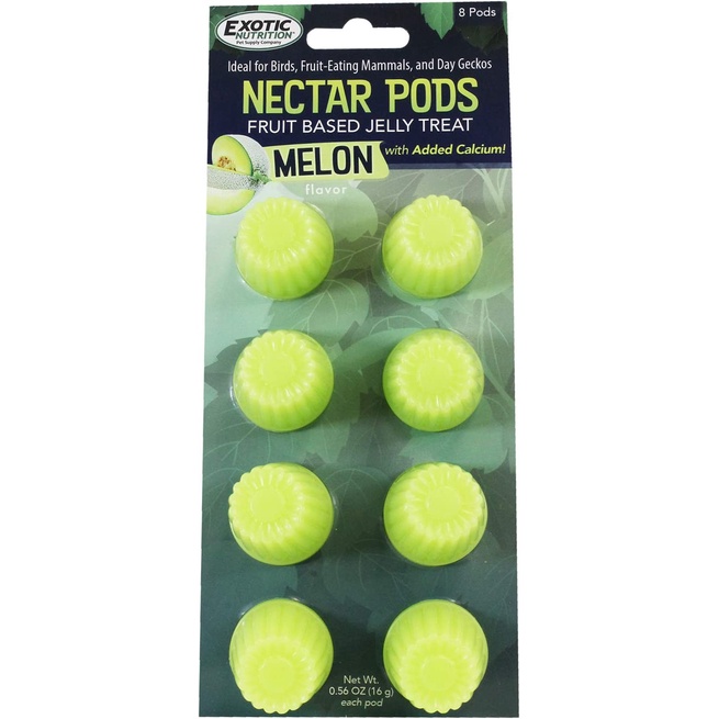 Exotic Nutrition NECTAR PODS MALON เยลลี่ชูการ์ รสเมล่อน 1 แพ็ค 8 ชิ้น 0.56oz. (16g.)