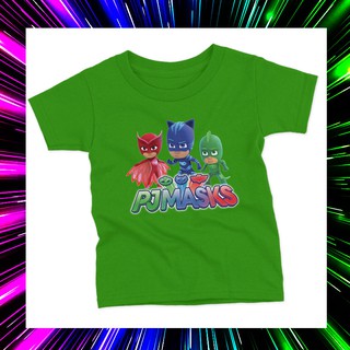 พร้อมส่ง เสื้อเด็ก ลาย PJ Masks ลายการ์ตุนซูเปอร์ฮีโร่ ยูทูปยอดฮิต หมวด 3