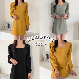 พร้อมส่งจากไทย MIKO STYLE - BUTTON DRESS