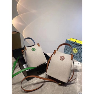 【PROMO 2022 สไตล์ใหม่】 Tory Burch กระเป๋าสะพายไหล่ กระเป๋าเป้สะพายหลัง กระเป๋าเมสเซนเจอร์ กระเป๋าทรงถัง