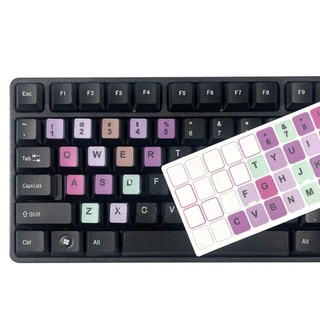 R* สติกเกอร์ฟิล์ม ผิวด้าน ติดแป้นพิมพ์ หลายสี สําหรับซ่อมแซมคีย์บอร์ด คอมพิวเตอร์