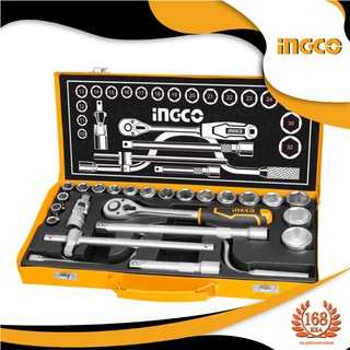 INGCO HKTS 0243 ชุดลูกบล็อค ชุดลูกบ๊อกซ์ ชุดประแจบ็อค ชุดกุญแจบล๊อก ขนาดแกน 1/2 นิ้ว 24ชิ้น /ชุด # HKTS0243 งานหนัก