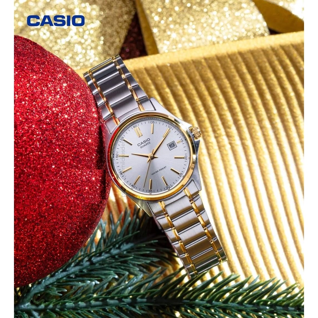 Casio นาฬิกาข้อมือผู้หญิง และผู้ชาย รุ่น LTP-1183G-7A ,MTP-1183G-7A สายสองกษัตริย์ -ของแท้ 100% รับประกัน 1 ปี
