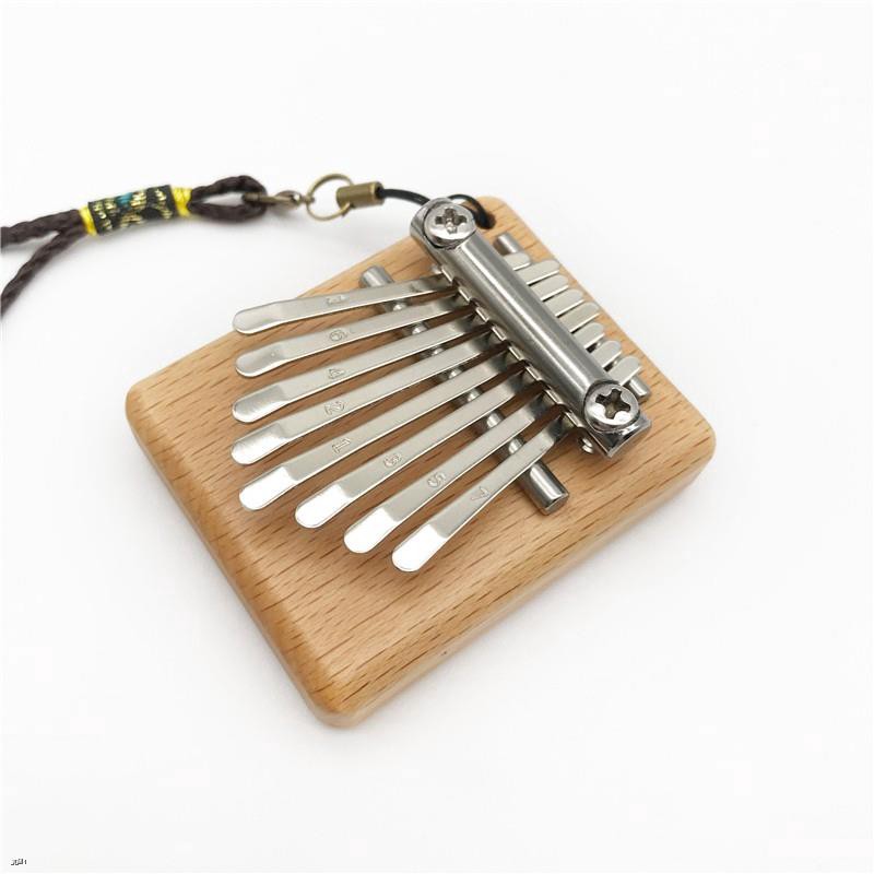 8 keys Kalimba mini Thumb Piano Acoustic Finger Music Instrument beech ...
