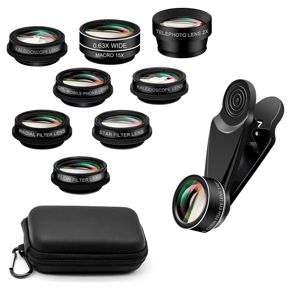 HD Phone Lens Kit Telephoto Lens Wide Angle Macro Fisheye Universal ...