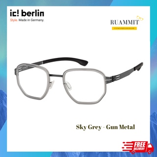 แว่นตา ic! berlin รุ่น Hiro สี Sky Grey - Gun Metal ของแท้ จัดส่งฟรี!!