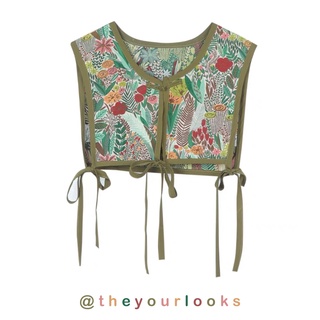 Theyourlooks ♡ พร้อมส่ง Retro floral embroidery short vest เสื้อกั๊ก ถักทอลาย 🍃🧺✨ (TYL364)