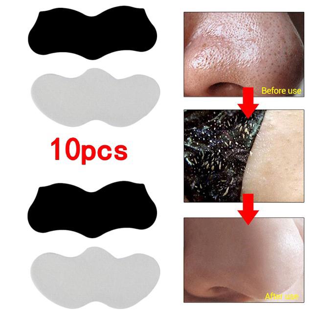 10pcs Nose Pore Cleansing Strips Blackhead Remover Peel Off Mask Nose Sticker