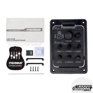 (พร้อมส่ง) ปิ๊กอัพ Fishman Presys+ Onboard Preamp with digital tuner มีจูนเนอร์ในตัว มี2ระบบ เปียโซ่+ระบบไมค์