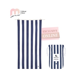 Dock &amp; Bay ผ้าเช็ดตัวแห้งไว รุ่น Beach Towel สีWhitsunday Blue