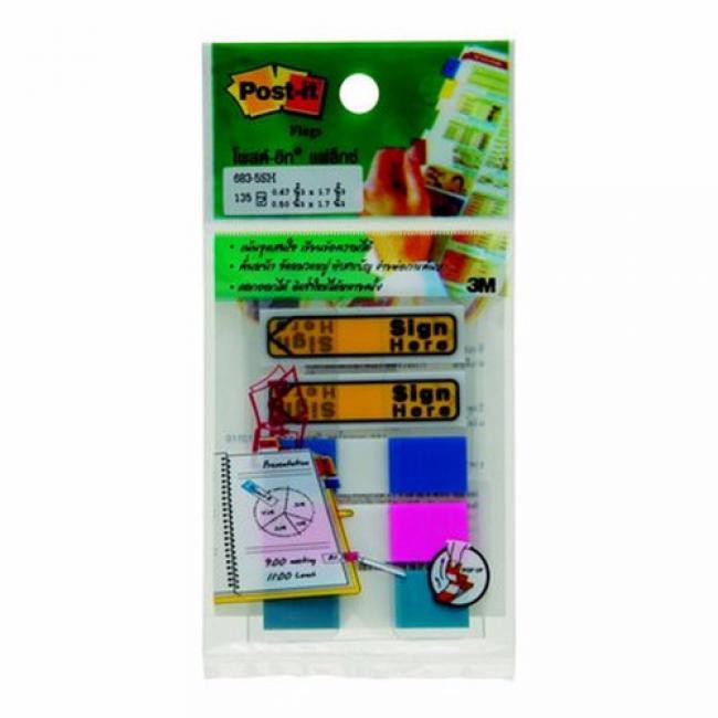 3M™ Post-it® โพสต์-อิท แฟล็กซ์, 683-5CF, 5 สี