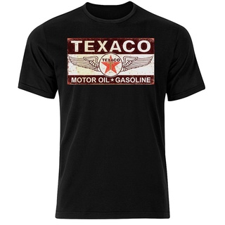 เสื้อยืด คอกลม ผ้าฝ้าย พิมพ์ลาย Texaco Motor Oil คุณภาพสูง สําหรับผู้ชาย