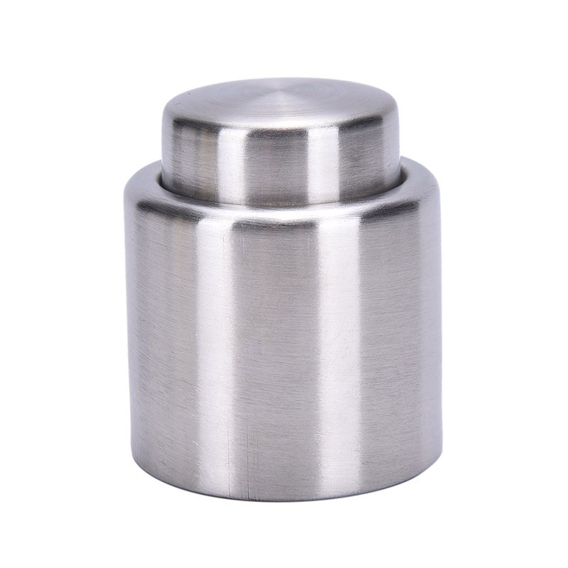 【GoldenSilver】1X Stainless Steel Vacuum Sealed Red Wine Storage Bottle Stopper Plug Bottle Cap