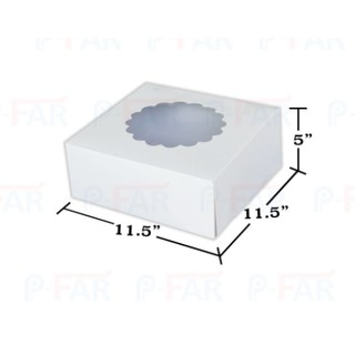 กล่องเค้กแม็ค 4 ปอนด์ ขนาด 11.5x11.5x5 นิ้ว (50 ใบ) INH109