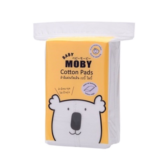 X004-1 เบบี้ โมบี้  Baby Moby Cotton Pads สำลีแผ่นเล็กรีดขอบ ไร้กาว ไม่เป็นขุย ปลอดสารเรืองแสง ขนาดบรรจุ 50 กรัม 1 ห่อ